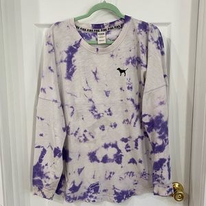PINK Victoria Secret Purple Tie Dye Sweater